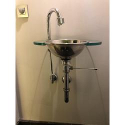 Inox design lavabo wc