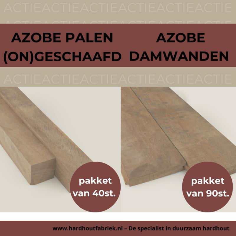 Hardhouten palen en damwand