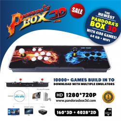 Pandora's Box 3D Wifi / 64 GB ☆ HD 1280*720P ☆ 4188 Games (160*3D   4028*2D) - 4 model design