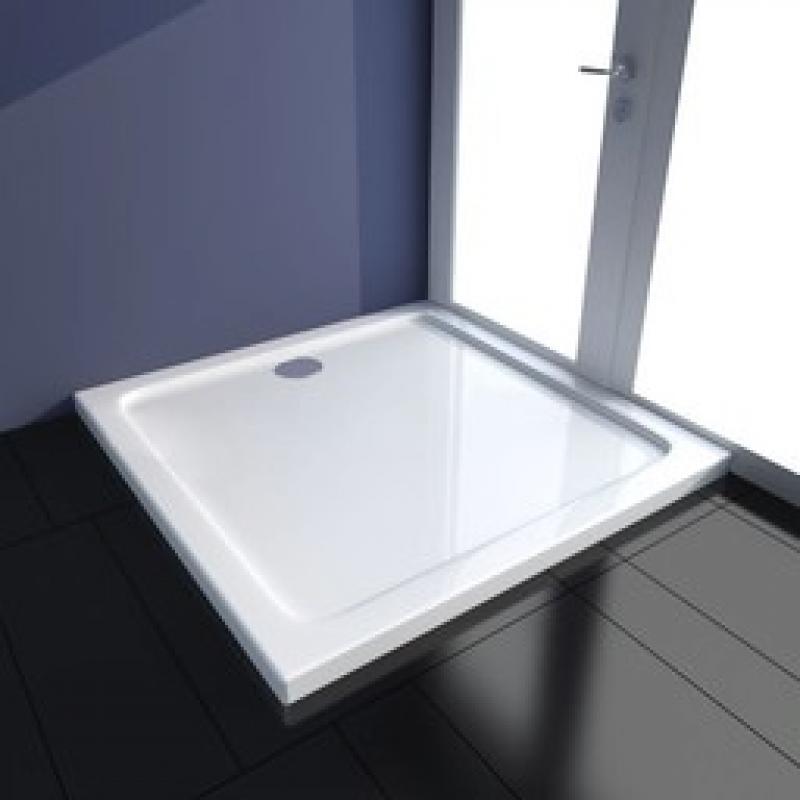 Luxe douchebak kleur wit van 80 x 110 cm  gratis  bezorgd