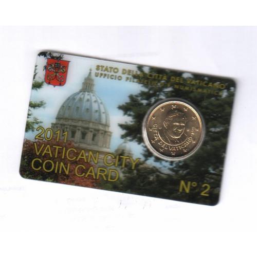 EURO-MUNTEN * VATICAANSTAD * 50 cent 2004 * coincard