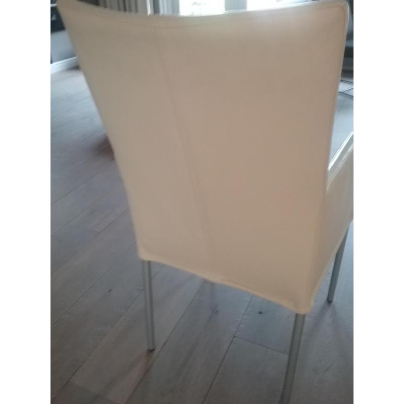Lederen eetkamerstoel
