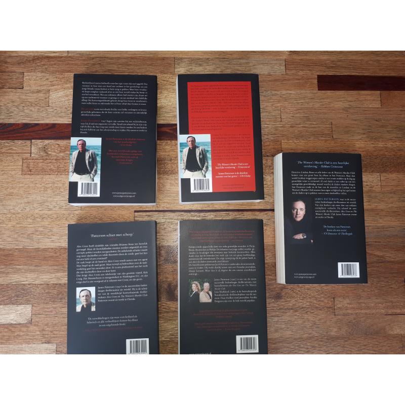 5 x thrillers van James Patterson o.a
