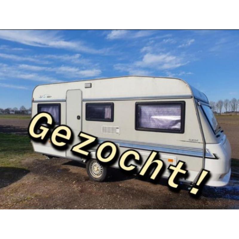Gezocht Caravans van 3.50 mtr. t/m 5.00 mtr.