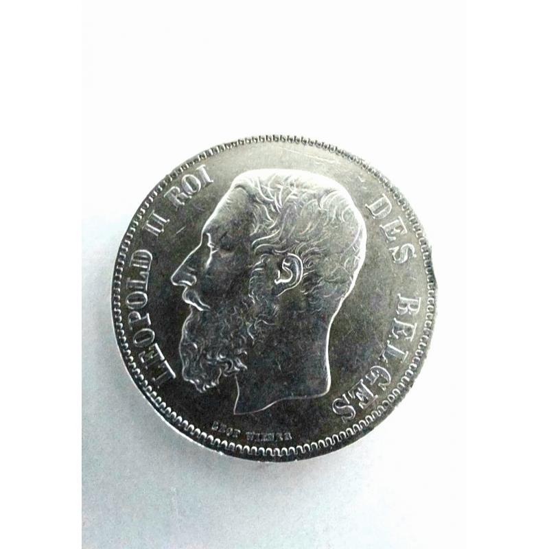 5 belgische frank uit 1873