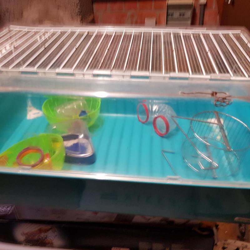 knaagdierhok met accessoires