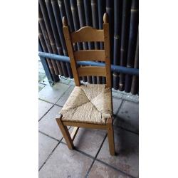 6 eiken massief eetkamerstoelen