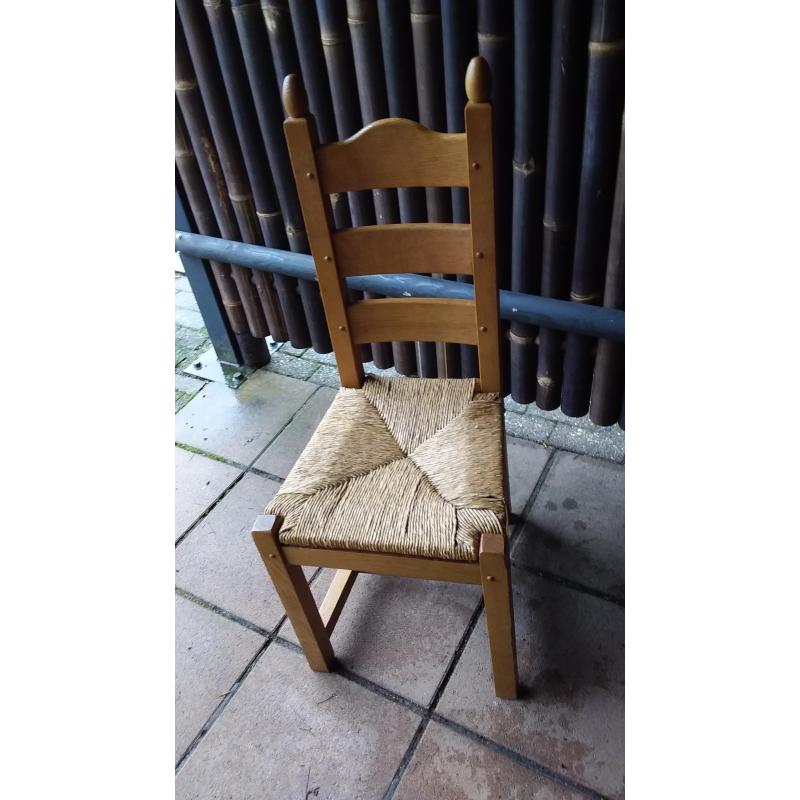 6 eiken massief eetkamerstoelen