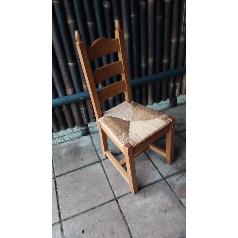 6 eiken massief eetkamerstoelen