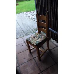 6 eiken massief eetkamerstoelen