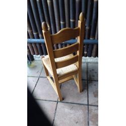 6 eiken massief eetkamerstoelen