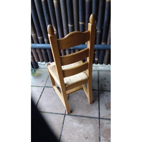 6 eiken massief eetkamerstoelen