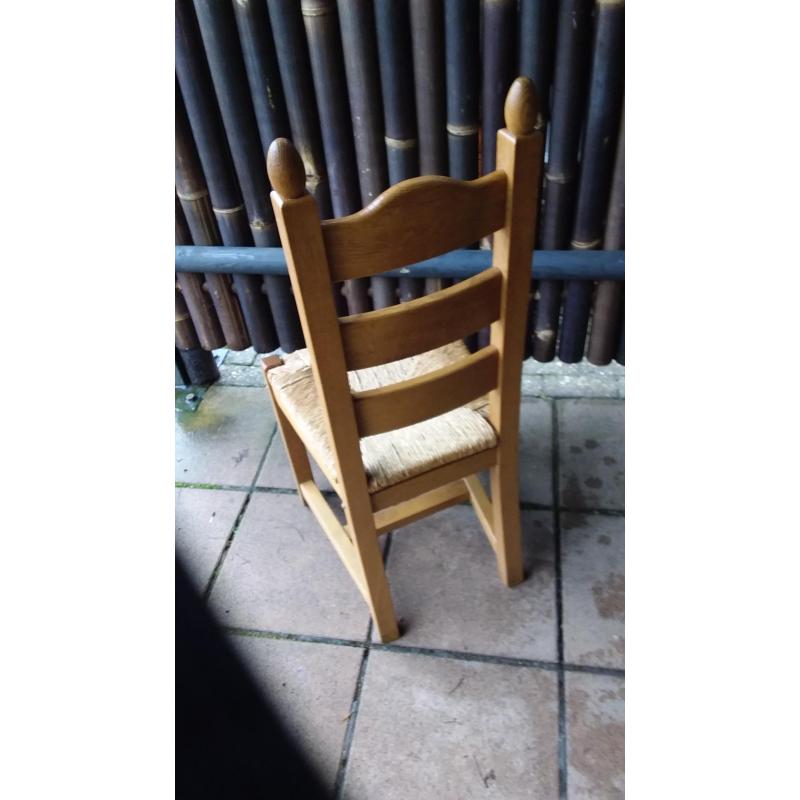 6 eiken massief eetkamerstoelen