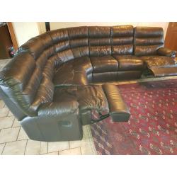 Hoekbank leder