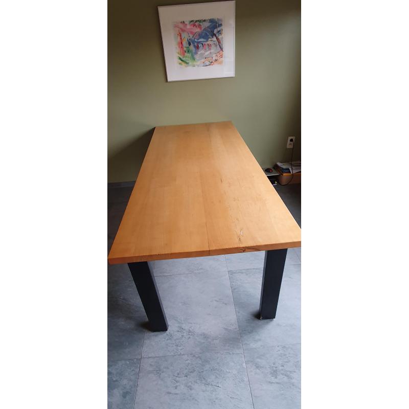massieve essenhouten eettafel