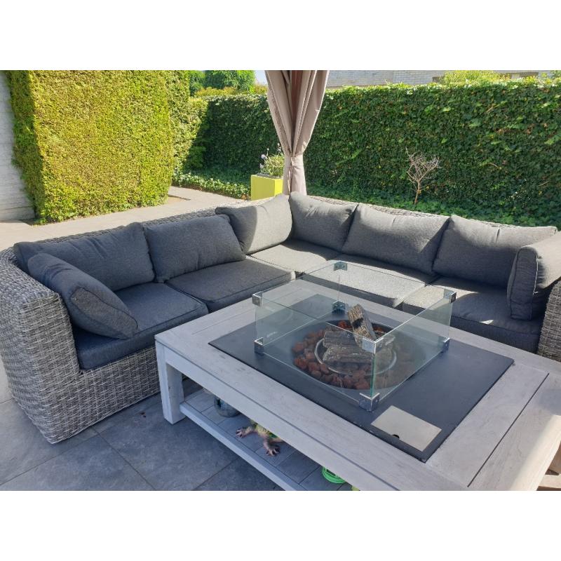 Longeset van wicker en aluminium. Memphis v garden collection