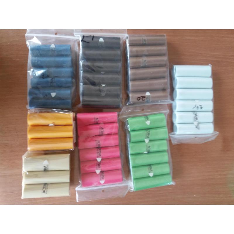 6 satijnen linten 72mm x 2m verschillende kleuren