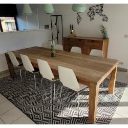 Massieve teak eetkamer en salonmeubels