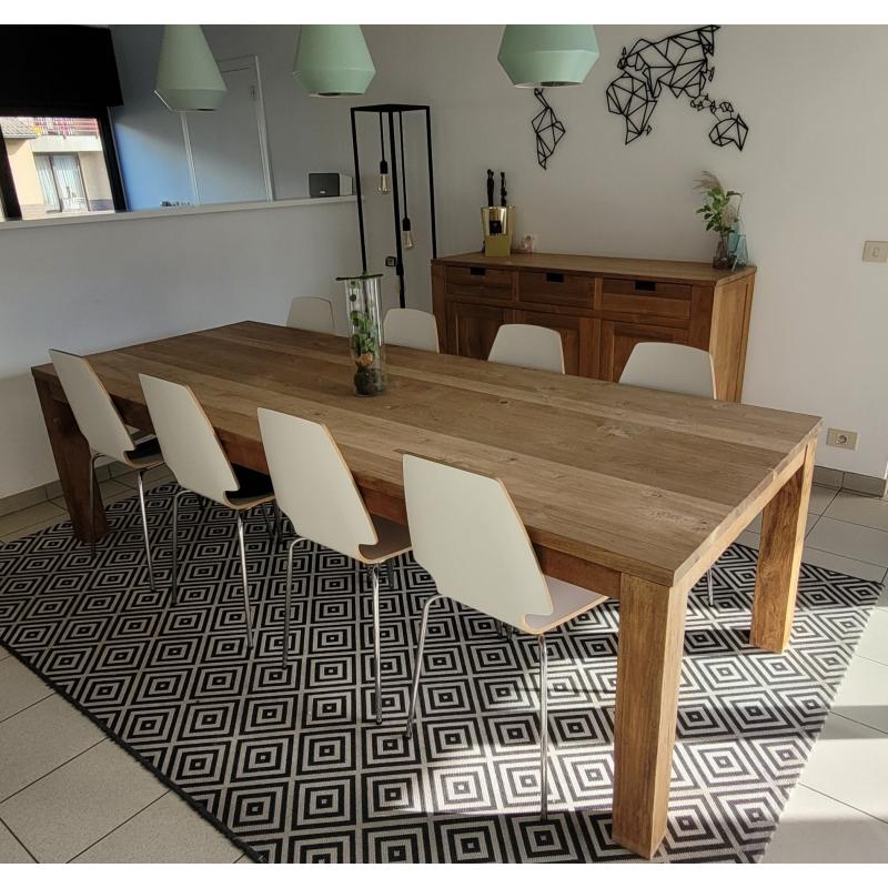 Massieve teak eetkamer en salonmeubels