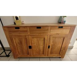 Massieve teak eetkamer en salonmeubels