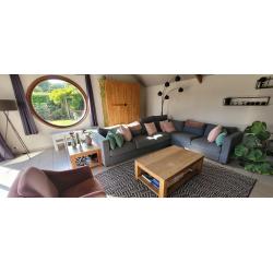 Massieve teak eetkamer en salonmeubels