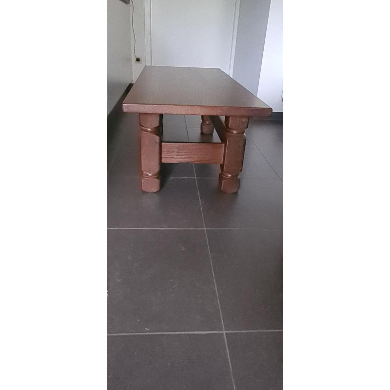 Massief eiken salontafel
