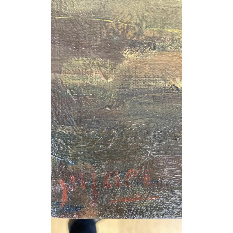 Schilderij van Kerkje te Vlassenbroek aan de Schelde