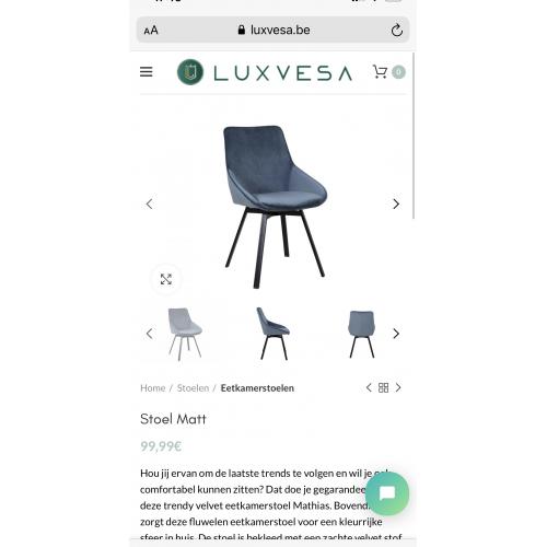Donkerblauwe velvet eetkamerstoelen