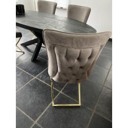 4 velvet stoelen