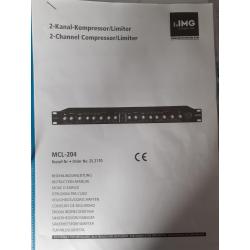 Compressor Limiter 19 inch IMG STAGELINE MCL 204