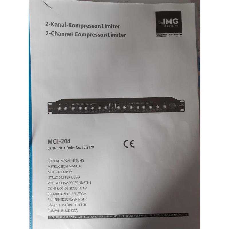 Compressor Limiter 19 inch IMG STAGELINE MCL 204