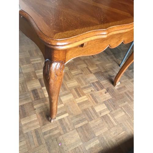 Eettafel in massief eik 1960 uittrekbaar