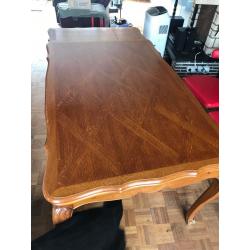 Eettafel in massief eik 1960 uittrekbaar