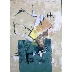Kunst Beniti Cornelis 2stuks grafiek 42x30cm