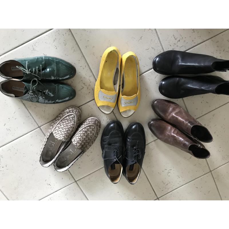 Geel-zilveren lederen schoenen Maat39,9 topkwaliteit