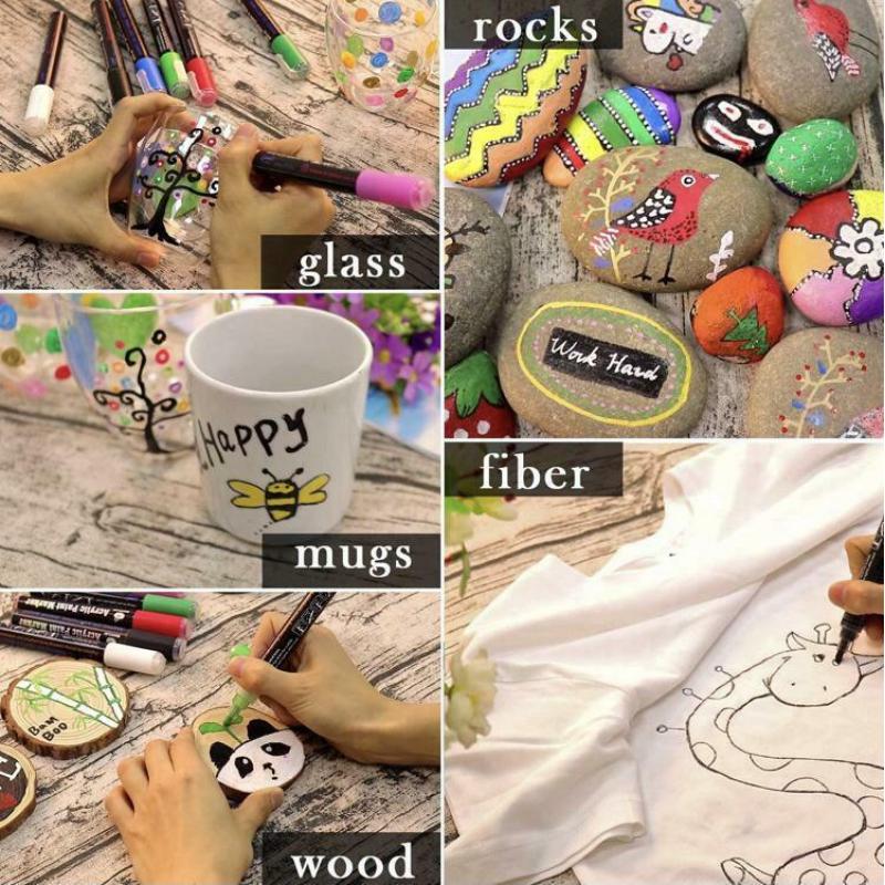 Happy Stones Acryl Stiften - Hoog Kwaliteit en Nieuw!