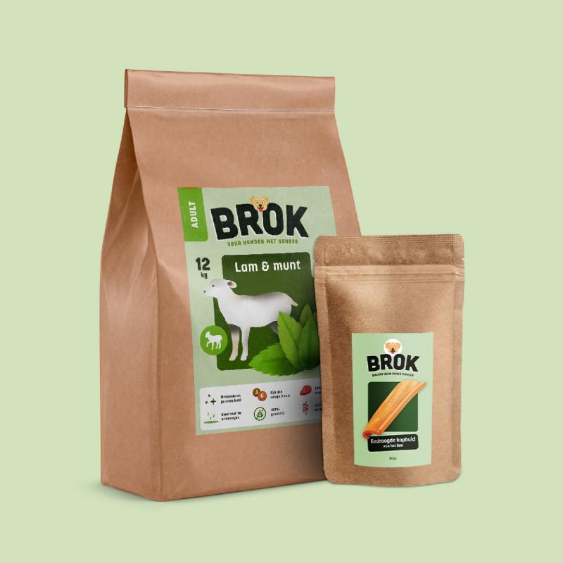 Graanvrije hondenbrokken van BROK - Lam & munt