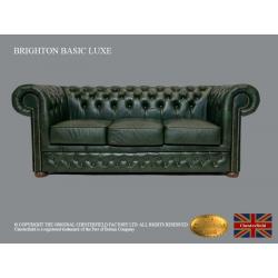 Chesterfield 3 zetels zit Brighton Basic Luxe Cloudy Groen