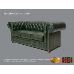 Chesterfield 3 zetels zit Brighton Basic Luxe Cloudy Groen