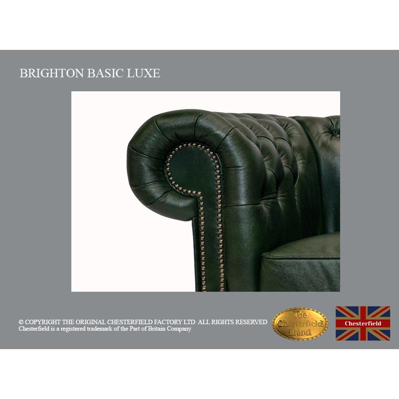 Chesterfield 3 zetels zit Brighton Basic Luxe Cloudy Groen