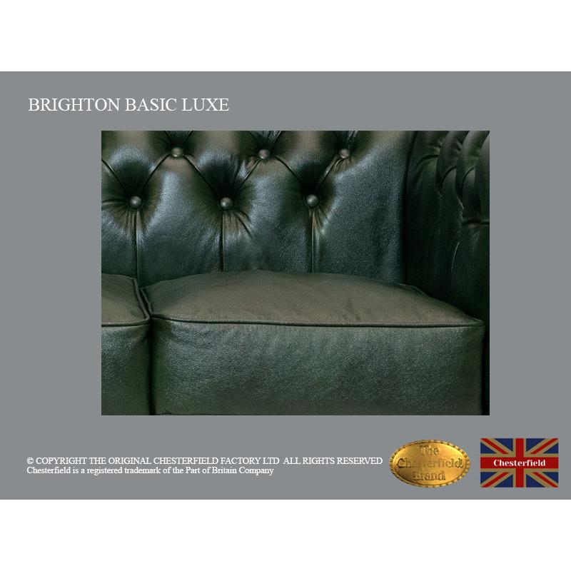 Chesterfield 3 zetels zit Brighton Basic Luxe Cloudy Groen