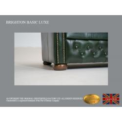 Chesterfield 3 zetels zit Brighton Basic Luxe Cloudy Groen