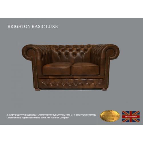 chesterfield bank 2 zit Brighton Basic Luxe Cloudy Caramel