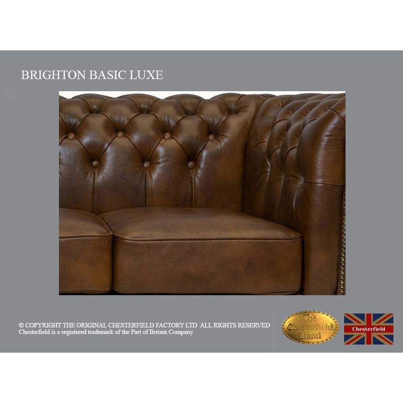 chesterfield bank 2 zit Brighton Basic Luxe Cloudy Caramel