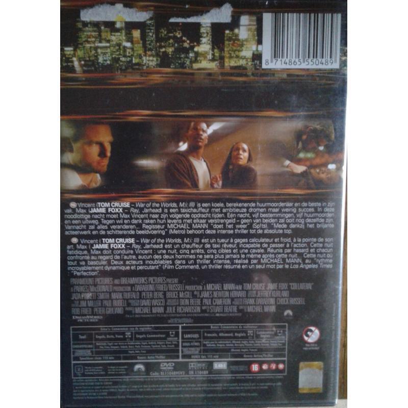Collateral (Engels, Duits, Frans met ondertitels) met Tom Cruise, Michael Mann, Jamie Foxx