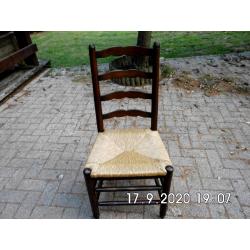 6 rustieke eiken stoelen
