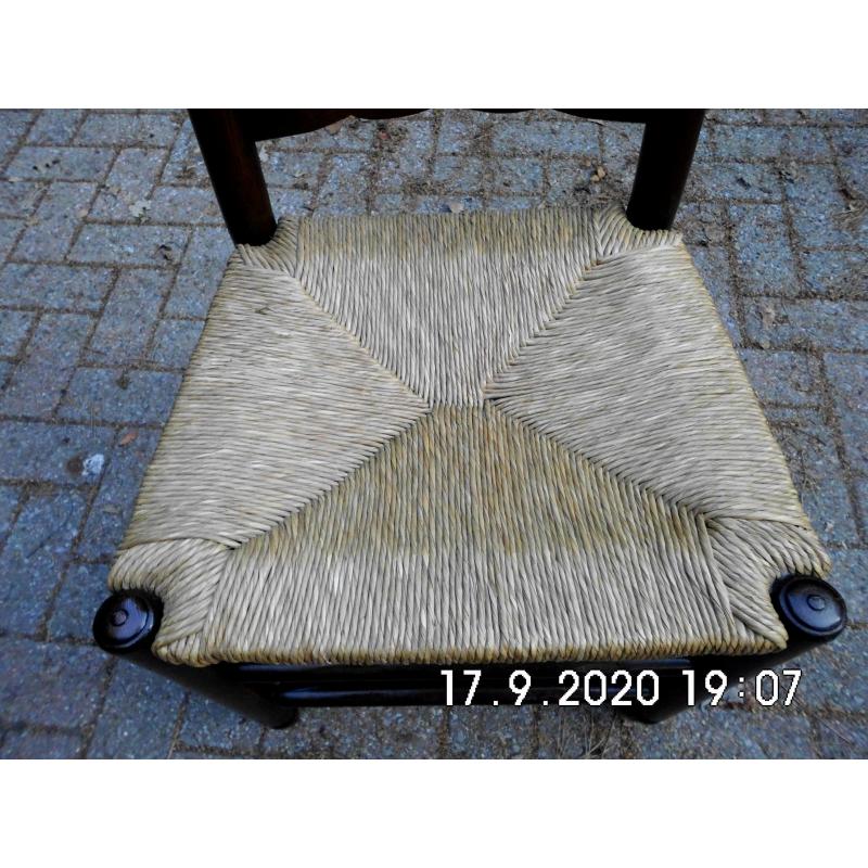 6 rustieke eiken stoelen
