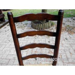 6 rustieke eiken stoelen
