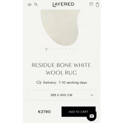 Organic shape tapijt nieuw Zeelandse wol!