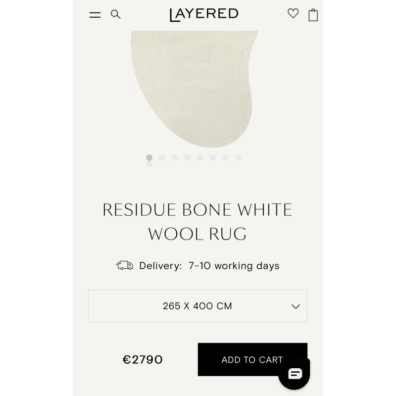Organic shape tapijt nieuw Zeelandse wol!